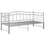 Pull-out Sofa Bed Frame Grey Metal 90x200 cm Image 5