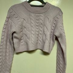 Miss Selfridge Cropped Cable Knit Jumper