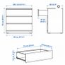 Chest 3 Drawers, white, IKEA MALM Image 2