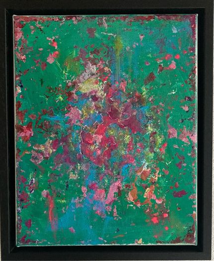 Framed Original Floral Painting Abstract Art Framed  Contemporary Art Painting  Original Gift