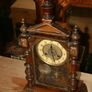 Victorian Walnut Shelf Clock. - (works well and keeps time) 9" x 5" H-9,4" Image 5