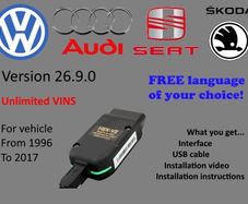 2026 Vcds Vag Com 26.9 Vagcom for VW Audi Skoda Volkswagen and Seat