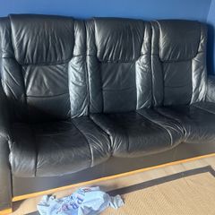 genuine leather 3 piece suite