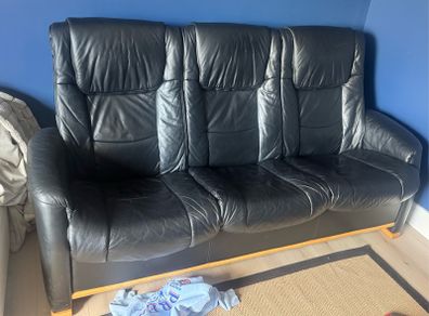 genuine leather 3 piece suite