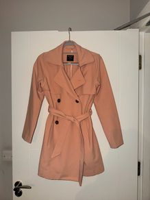 Abercrombie & Fitch Pink Trench Coat - size small