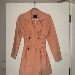 Abercrombie & Fitch Pink Trench Coat - size small