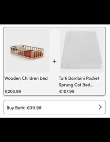 Toddler Floor Bed + Mattress (Excellent Condition)