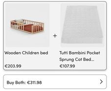 Toddler Floor Bed + Mattress (Excellent Condition)