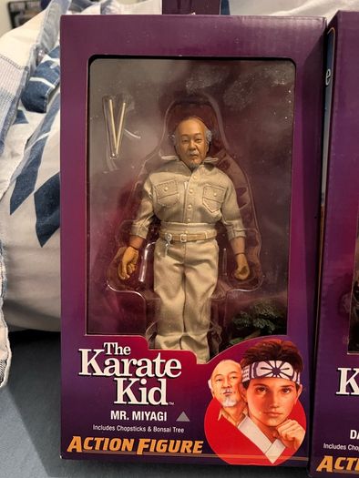 3 Karate Kid Figures. Daniel, Johnny & Miyagi