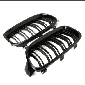 BMW F30 F31 F35 3 Series 2012-2017 Kidney Twin Grill Grille Gloss Black Dual Line