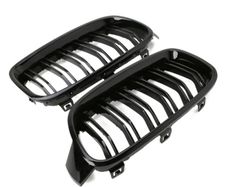 BMW F30 F31 F35 3 Series 2012-2017 Kidney Twin Grill Grille Gloss Black Dual Line