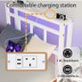 Single Bed Frame with Headboard&LED Lights Image 7