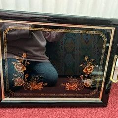 Japanese rose serving tray