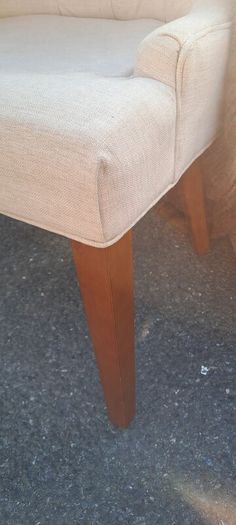 2 French Linen Dining chairs