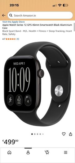 Apple Watch 12 / 46mm black (Brand New) Sealed