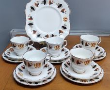 Vintage Arklow Autumn Leaves Fine Irish Bone China  Golf Player Wills
