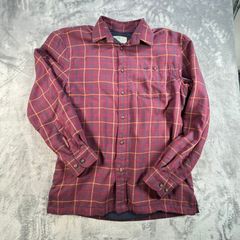 Hoggs Of Fife Micro Fleece Lined Check Shirt In Bramble Red Medium - Size Small