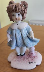 Lino Zampiva Spaghetti Hair Porcelain Girl Figurine