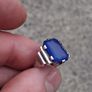 Stunning Art Deco Blue Chalcedony Ring Image 10