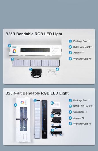 Sirui Dragon Series Bendable RGB Panel Light B25R-D Duo Kit