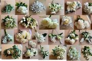 Artificial Flower Bundle - White