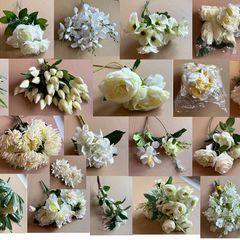Artificial Flower Bundle - White