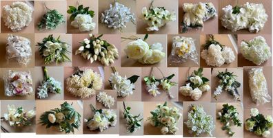 Artificial Flower Bundle - White