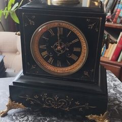Antique french Mantel Clock working perfectly Beautiful  1800s