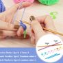 20 x 30g Balls of Assorted Double Knitting Yarn, Colored Acrylic Yarn Set with 2 Crochet Hooks, 2 Needles, 8 Crochet Image 3