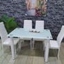 Glass dining table set with 4 chairs Free Delivery Image 3
