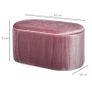 Rectangle Storage Ottoman Mid Century Modern Bench Stool Velvet Footrest Image 2