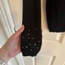 Black jumper with embellishment on cuffs. Size s or 10 Image 4