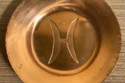 Copper Dish Signed.