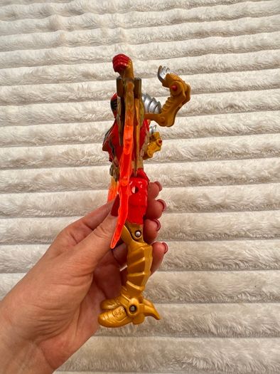 2005 Vintage Power Rangers Mystic Force Red Ranger to Fury Dragon Loose Head approx. 18 cm. Used Please see photos