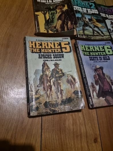 Herne the Hunter. 1980's Corgi Western books. Job lot of seven books