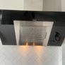 Airforce Angled Cooker Hood - Black Glass & Stainless Steel Extractor Fan Image 7