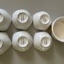 SUNFLOWER RAMEKIN Low-low.  With 6 fluted serving dishes for preserves. Total 7 items. Image 6