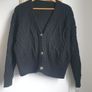 Chunky Cable Knit Cardigan Size Medium Image 3