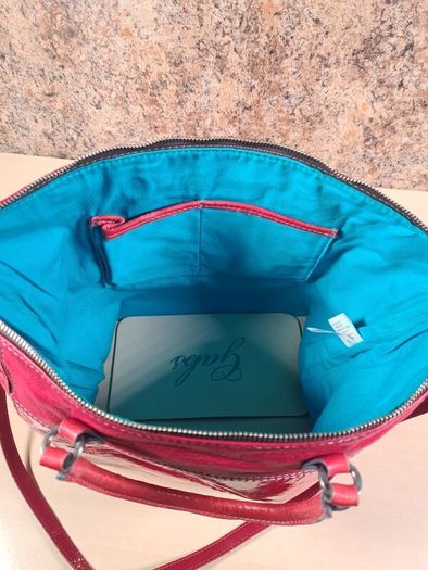 womens GABS large Red leather bag shoulder bag handbag crossbody