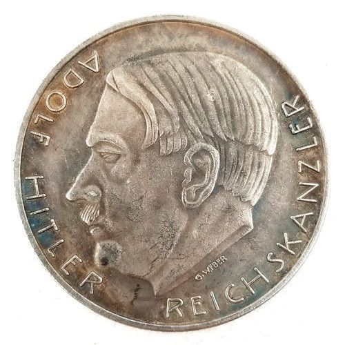 Ww2 Mark German Coin  Hitler Luftwaffe Swastika Nazi Warplane  Reichsmark
