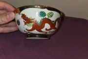 Vintage hand painted Chinese rice bowl