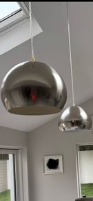 Polished chrome ceiling light pendants