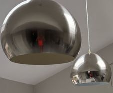 Polished chrome ceiling light pendants