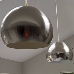 Polished chrome ceiling light pendants