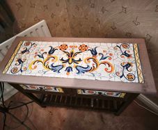 Vintage Hand-Painted Console Table