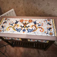 Vintage Hand-Painted Console Table