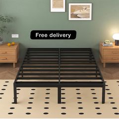 Small Double Bed Frame 30.5 cm High with Rounded Corner Legs