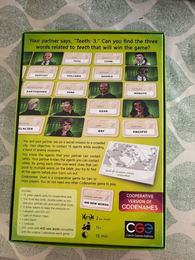 Codenames duet board game New unused