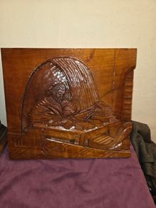 Solid Wooden carved wall hanging "Scholar"