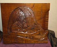 Solid Wooden carved wall hanging "Scholar"